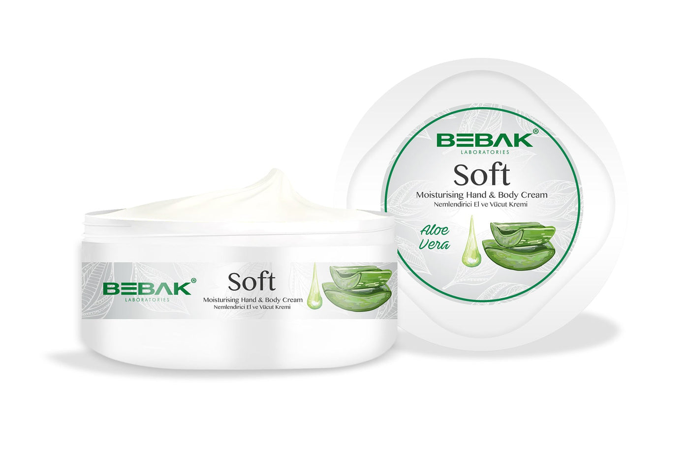 BEBAK Soft Hand and Body Cream Jar - Aloe Vera Extract 300ml