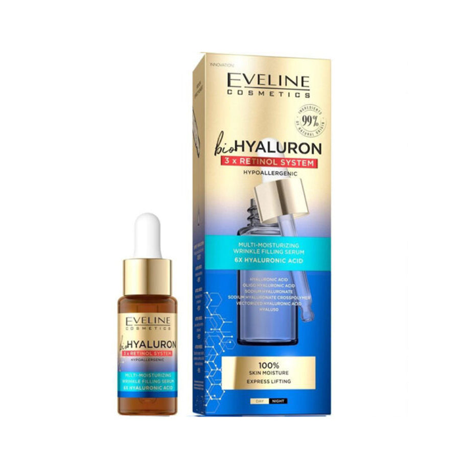 Eveline BioHyaluron 3x Retinol System Multi-Moisturizing Serum Filling Wrinkles 18ml