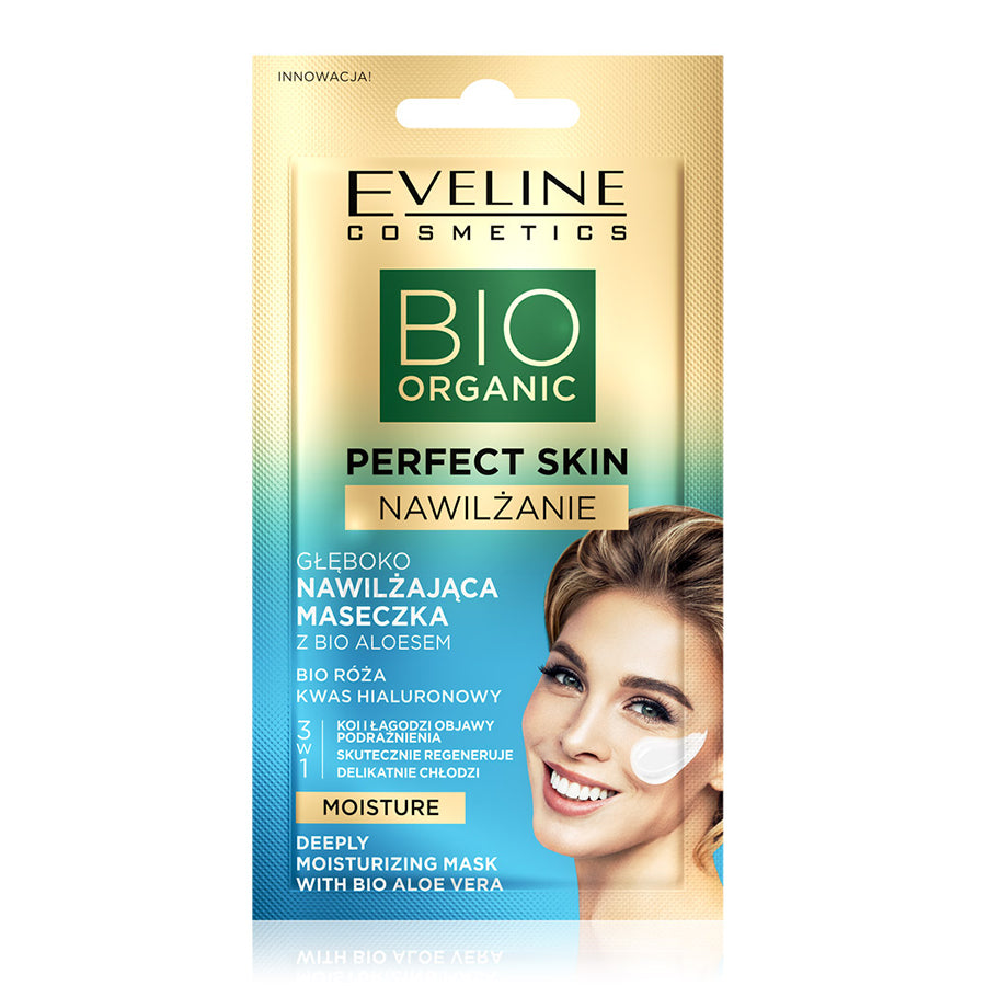 Eveline Bio Organic Perfect Skin Moisturizing Mask with Aloe and Rose Extract 8ml