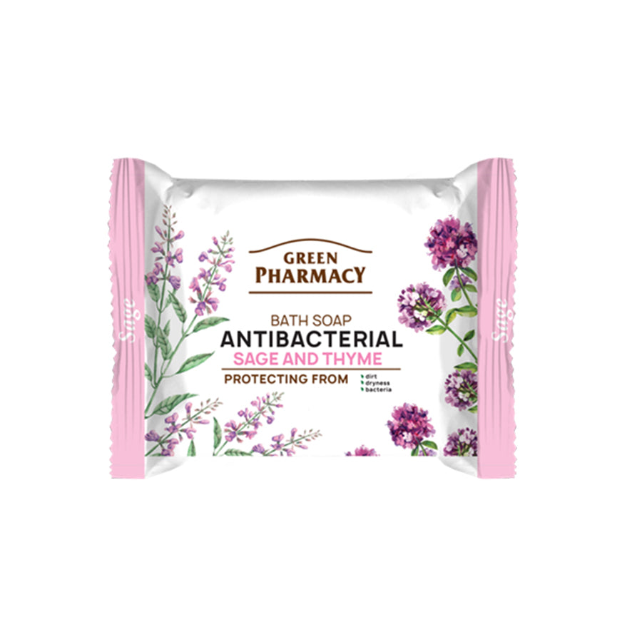 Green Pharmacy Antibacterial Protecting Bath Soap with Sage and Thyme 100g