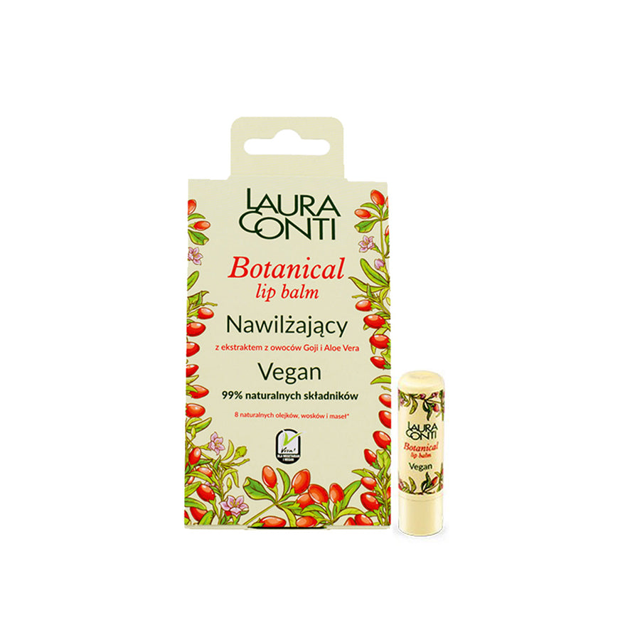 Laura Conti Botanical Vegan Moisturizing Lip Balm with Goji Berry and Aloe Vera Extract 4,8g