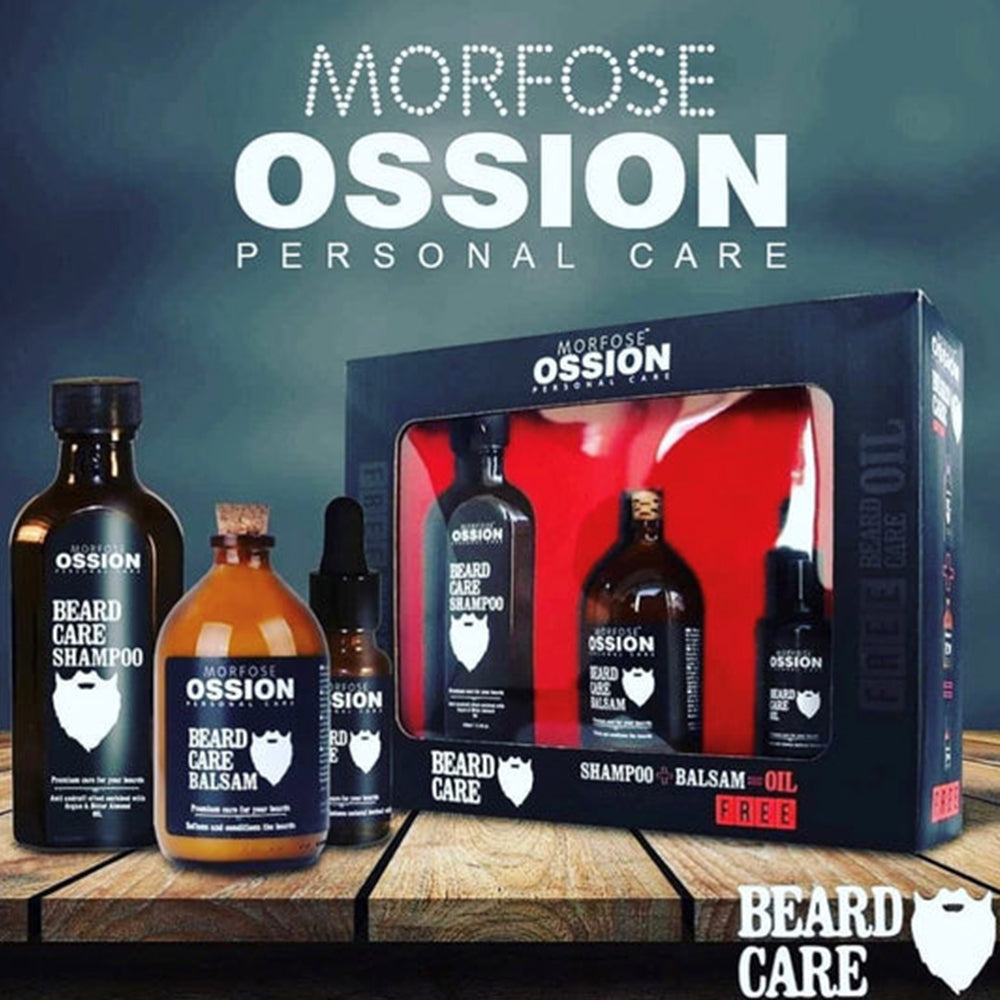 Morfose OSSION Beard Care Gift Set (Shampoo + Balsam = Oil)