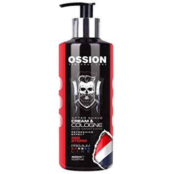 OSSION PREMIUM BARBER AFTER SHAVE CREAM & COLOGNE RED STORM 400ml