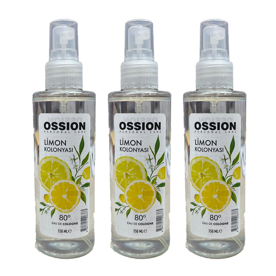 Pack of 3 - Morfose Ossion - Lemon Cologne - 150ml