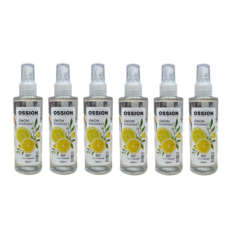 Pack of 6 - Morfose Ossion - Lemon Cologne - 150ml