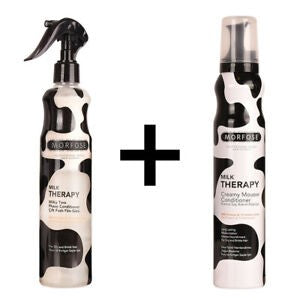 MORFOSE MILK THERAPY CREAMY HAIR MOUSSE 200ml +  TWO PHASE CONDITIONER 400ml