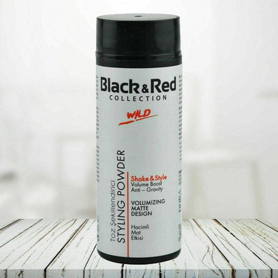 BLACK & RED Volumizing Matte Shake & Style Wild Styling Powder Wax Natural Look LONG LASTING 20g