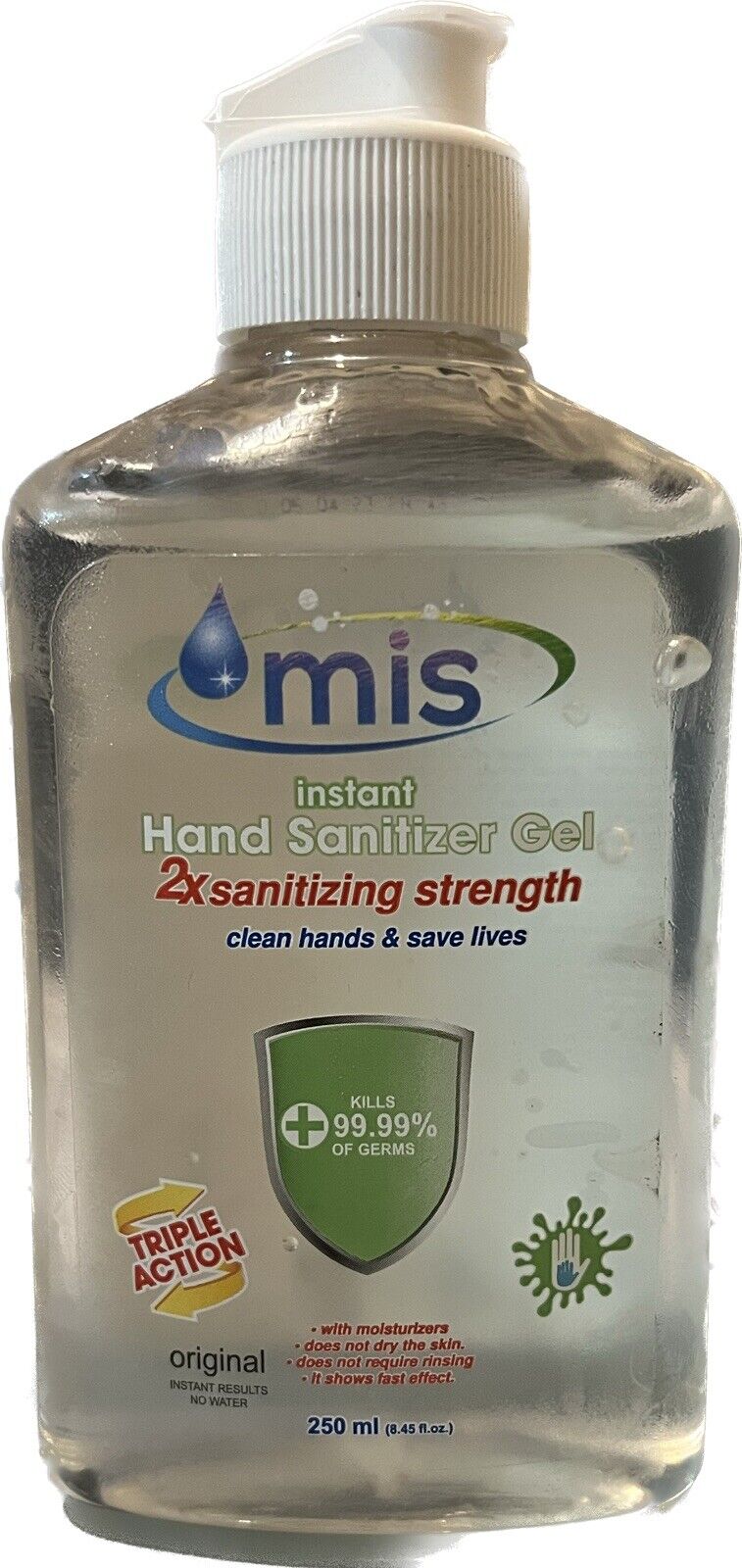 MIS Hand Sanitizer Gel 250ml with 70 percent alcohol