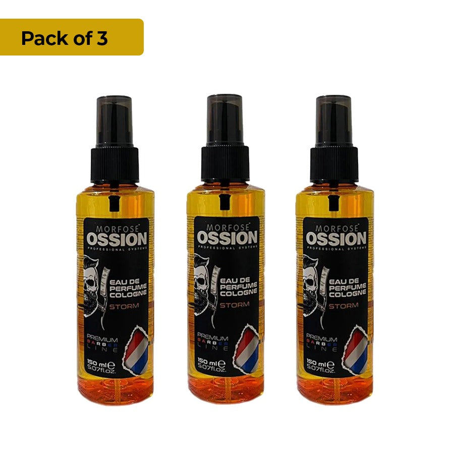 Pack of 3 - Ossion Morfose - Cologne spray - 150ml - Eau de Parfum - Storm