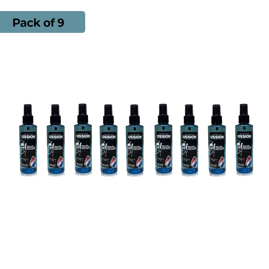 Pack of 9 - OSSION PREMIUM BARBER EAU DE PERFUME SPRAY COLOGNE WAVE 150ml